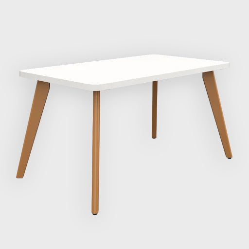 Side view of A_Wood Home Office Desk