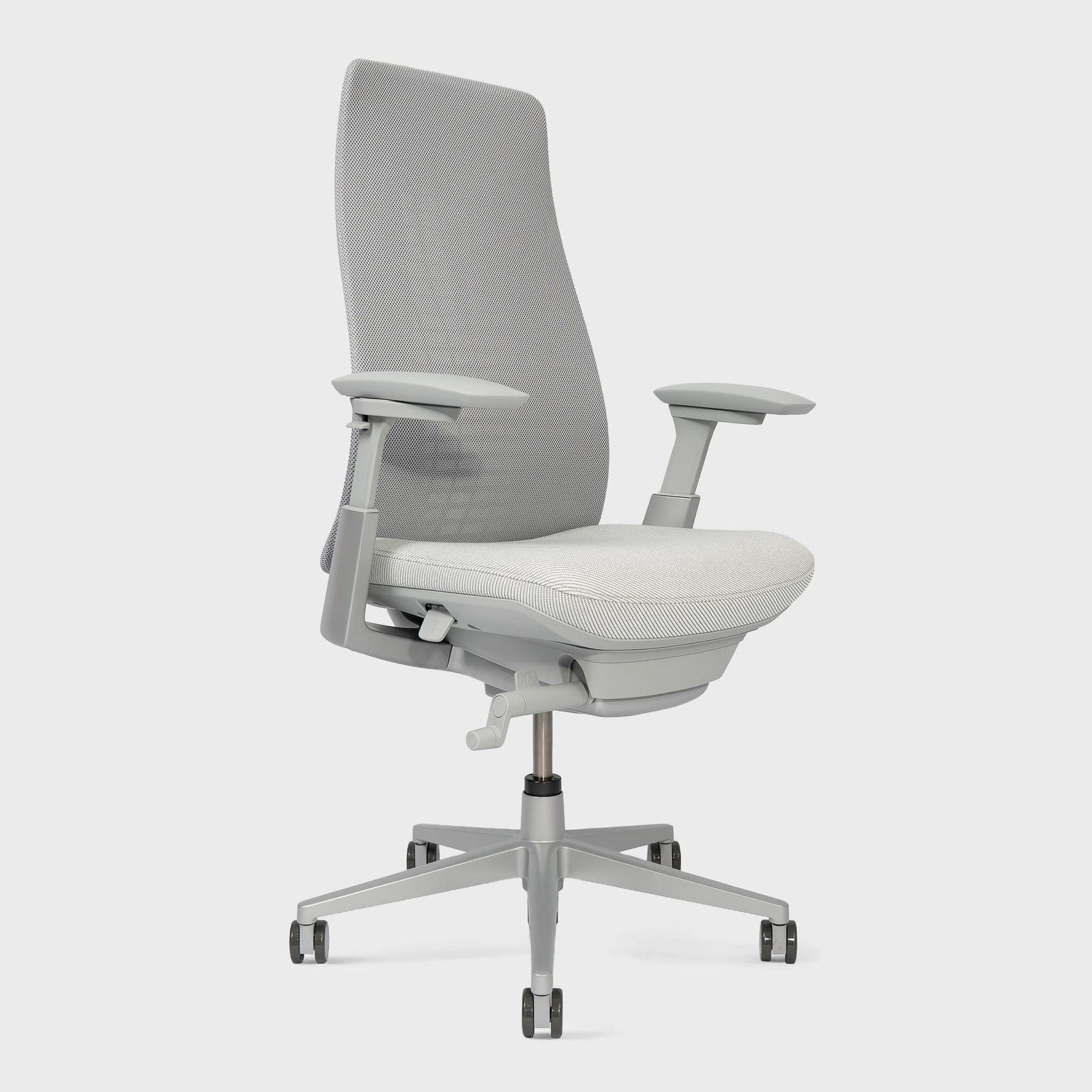 Side view of Fern Office chair in colour Paddle without lumbar support