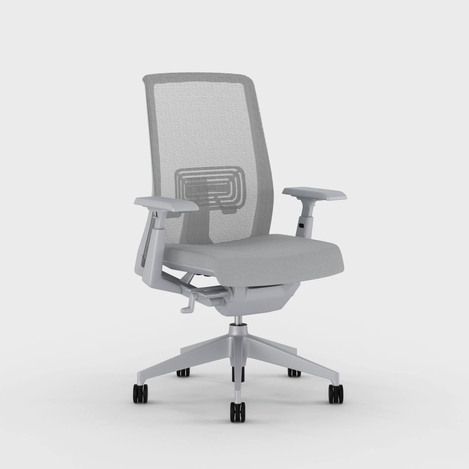 Side view of Very Task chair colour Fog/Grey