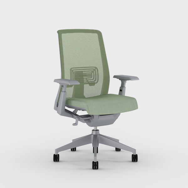 Side view of Very Task chair colour Kale Green