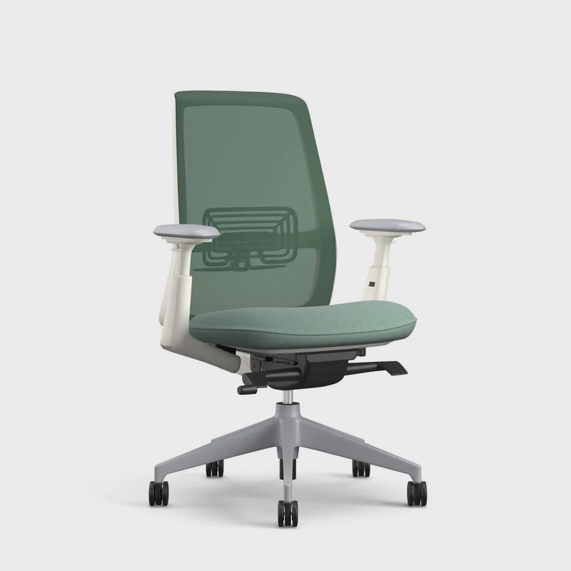 Side view of Soji chair Green