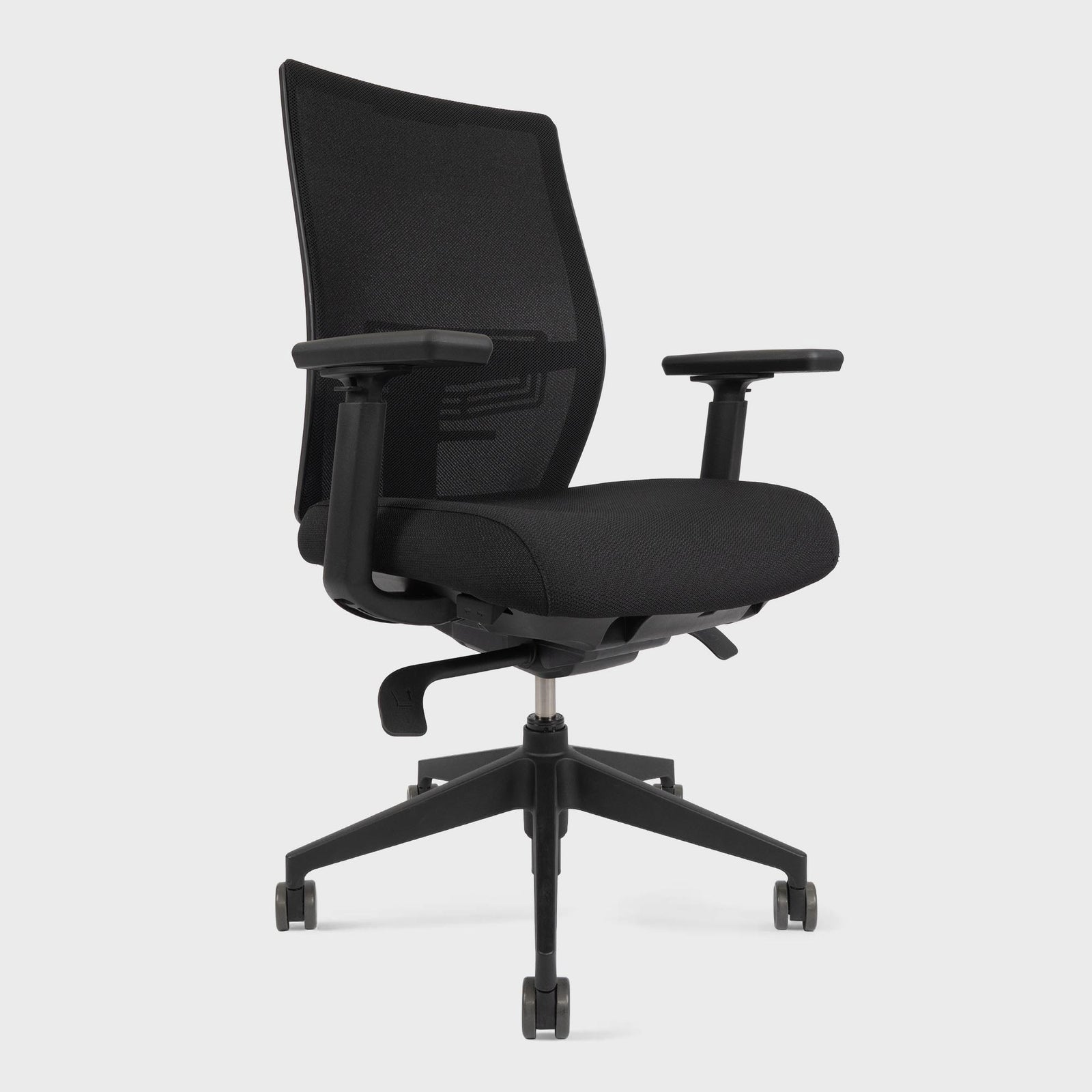 Side view of Aloha Office chair in Black colour