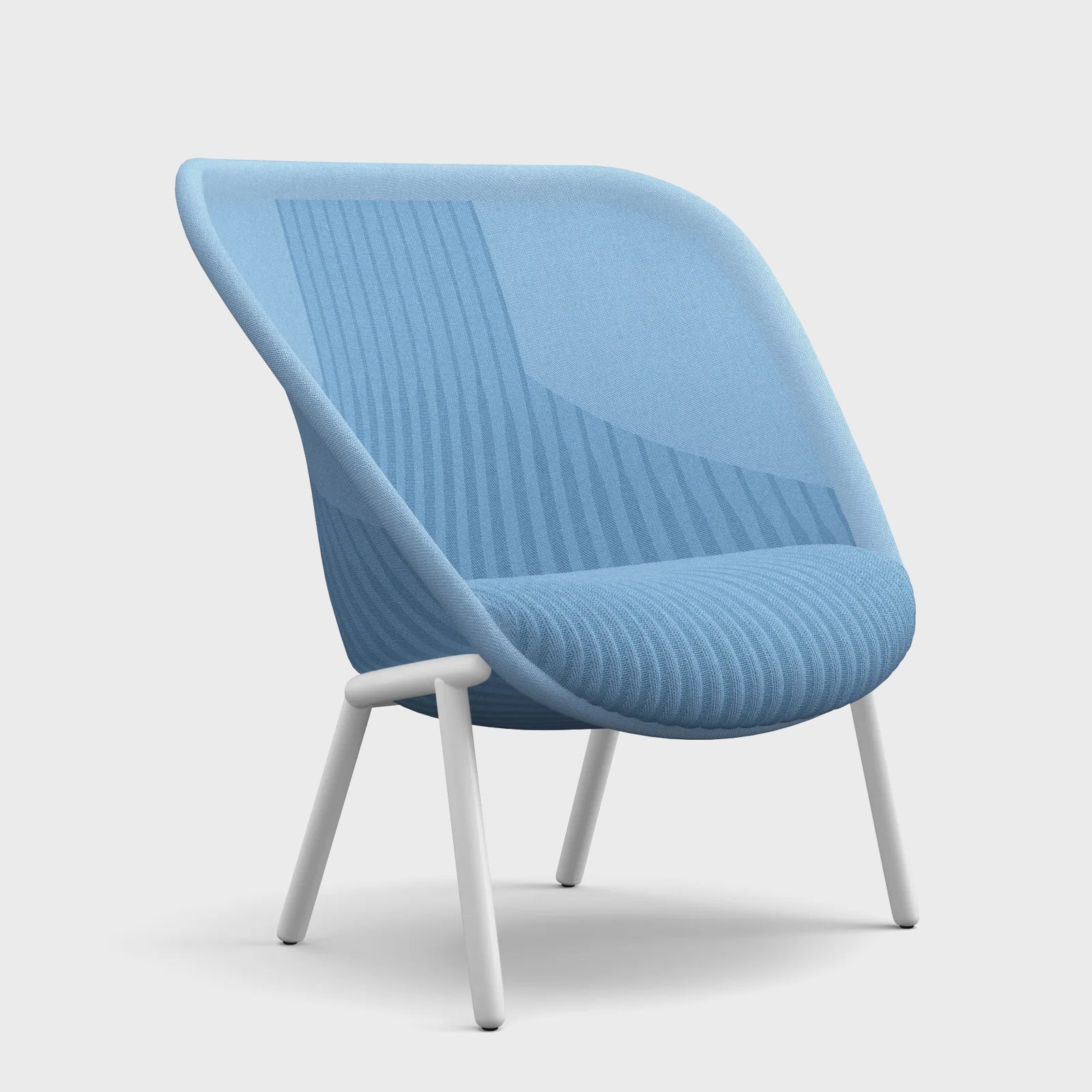 Side view of Cardigan Lounge chair in Blue colour